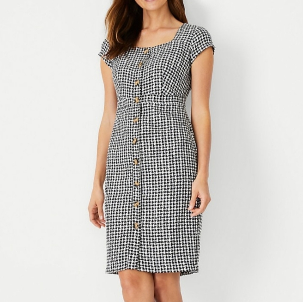 Ann Taylor NWT B/W Size 4 Sheath Dress